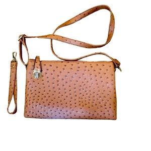 Handbag- Faux Ostrich NWOT